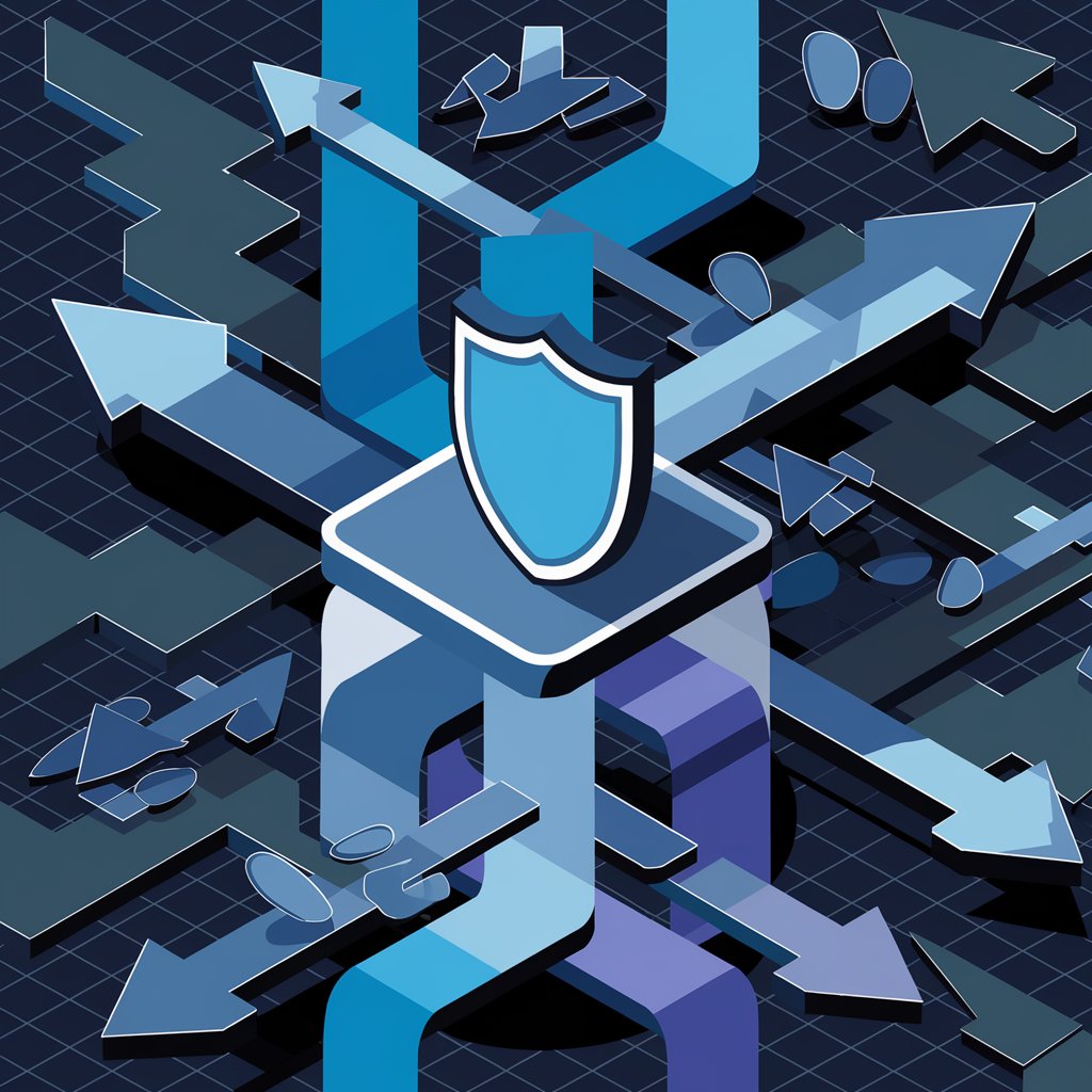 Abstract image of secure data flow